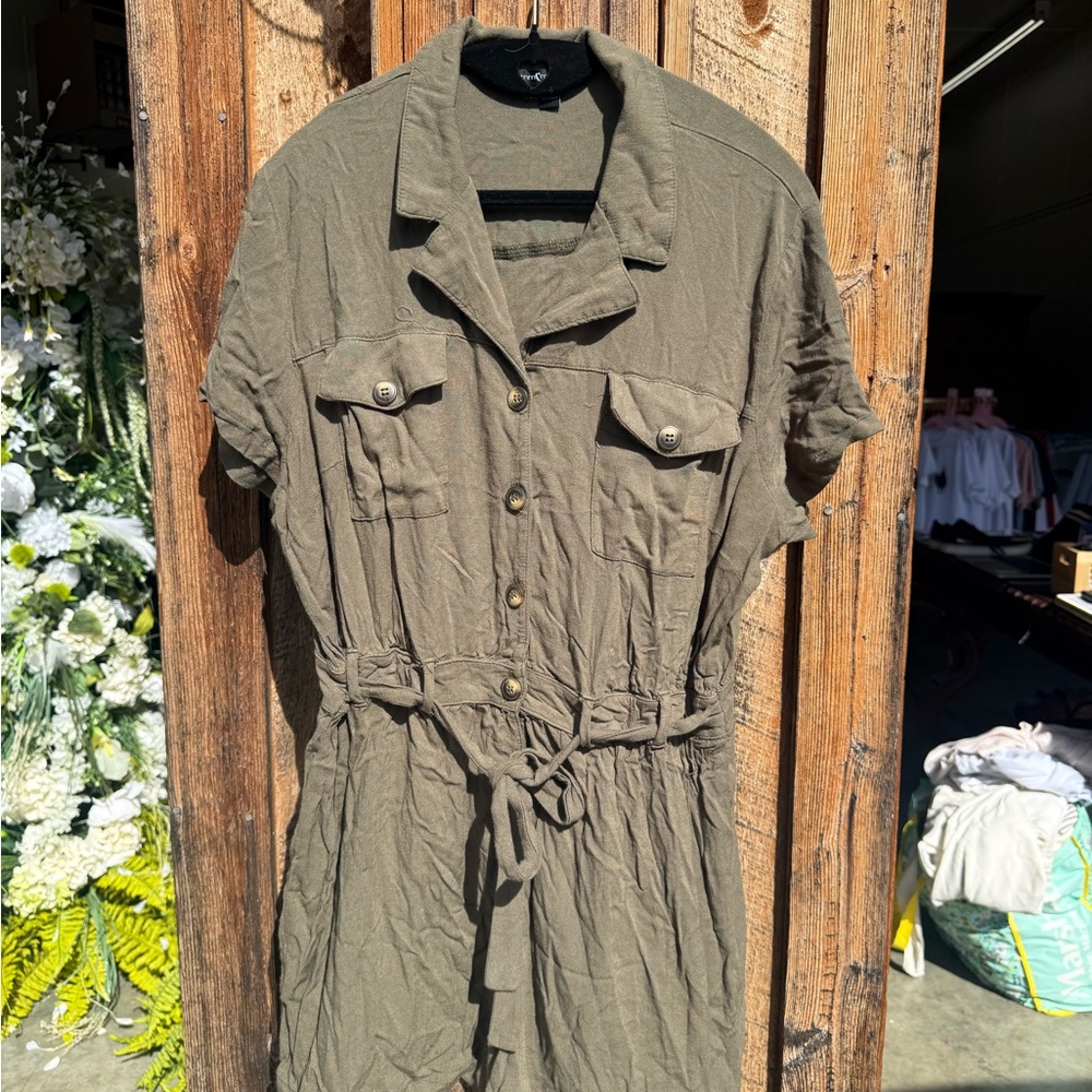 Moa Moa Olive Jumpsuit